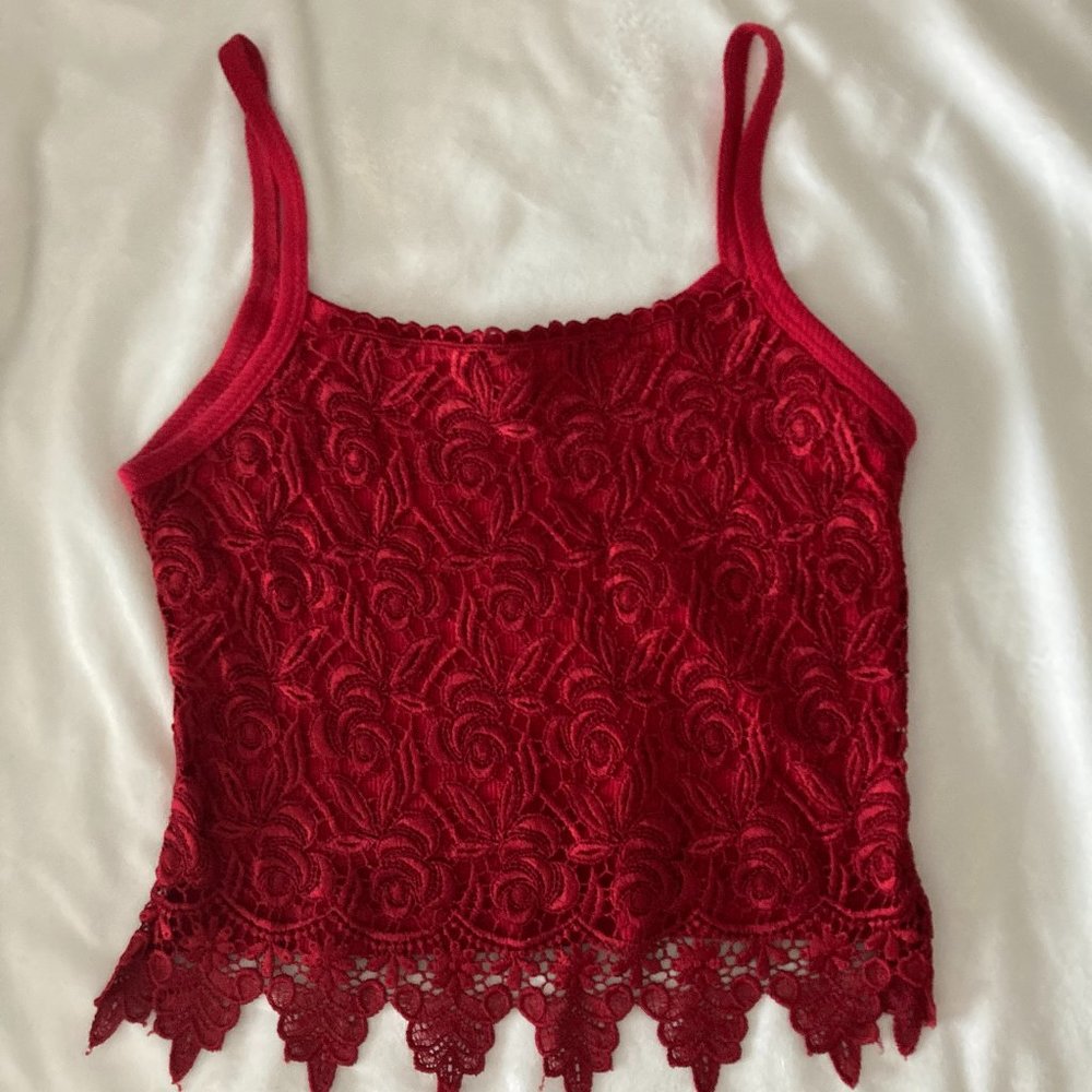 Red Lace Cami